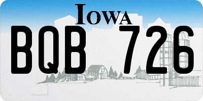 IA license plate BQB726