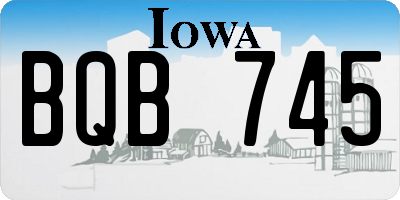 IA license plate BQB745