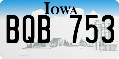IA license plate BQB753