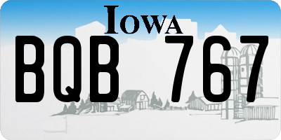 IA license plate BQB767