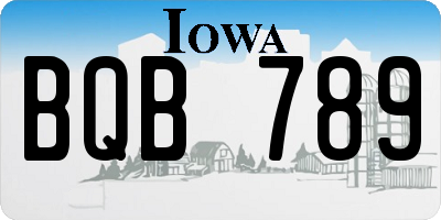 IA license plate BQB789