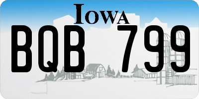 IA license plate BQB799