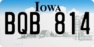 IA license plate BQB814