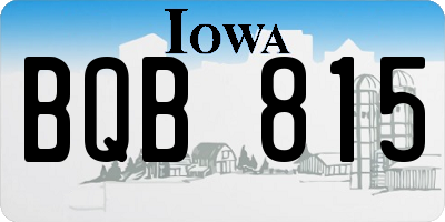 IA license plate BQB815