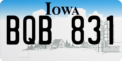 IA license plate BQB831