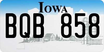 IA license plate BQB858