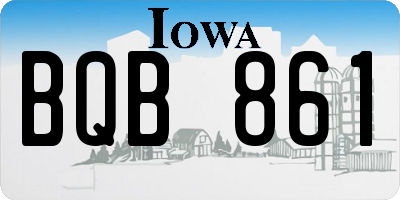 IA license plate BQB861