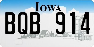 IA license plate BQB914