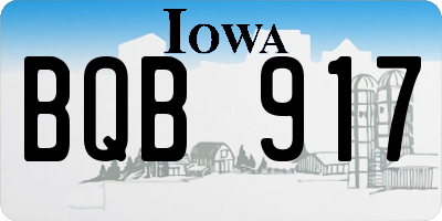 IA license plate BQB917