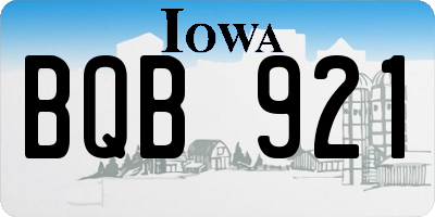 IA license plate BQB921