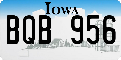 IA license plate BQB956