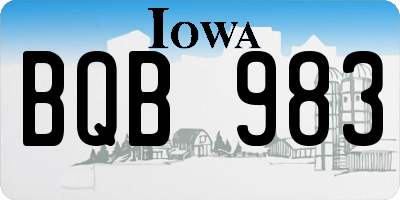 IA license plate BQB983