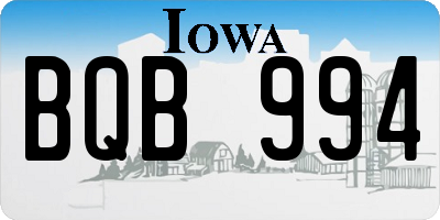 IA license plate BQB994
