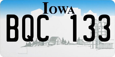 IA license plate BQC133