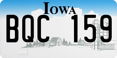 IA license plate BQC159