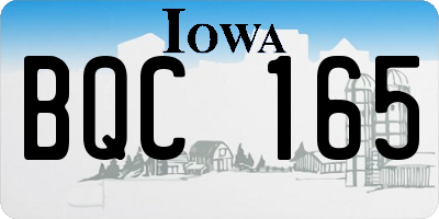 IA license plate BQC165