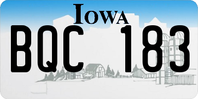 IA license plate BQC183