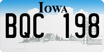 IA license plate BQC198