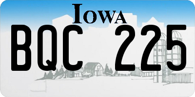 IA license plate BQC225