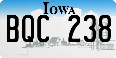 IA license plate BQC238