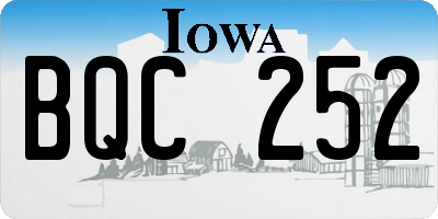 IA license plate BQC252