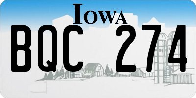 IA license plate BQC274