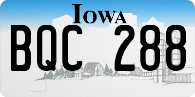 IA license plate BQC288