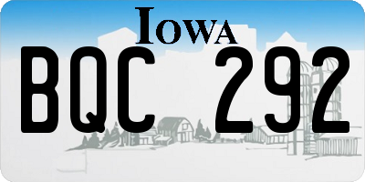 IA license plate BQC292