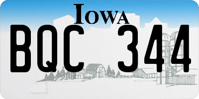 IA license plate BQC344