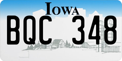 IA license plate BQC348