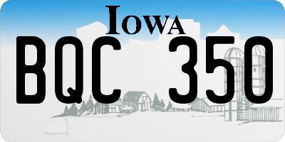 IA license plate BQC350
