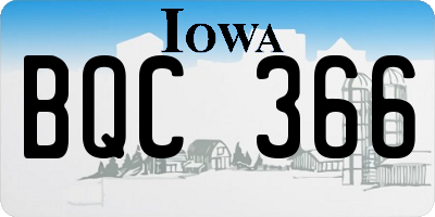 IA license plate BQC366