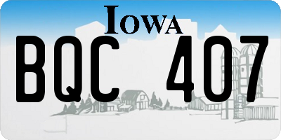 IA license plate BQC407