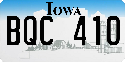 IA license plate BQC410