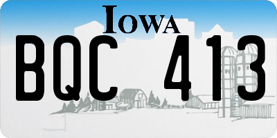 IA license plate BQC413
