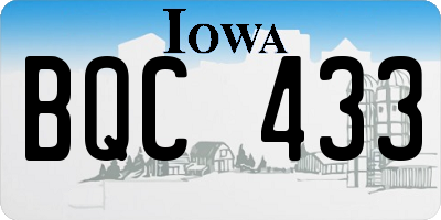 IA license plate BQC433