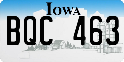 IA license plate BQC463