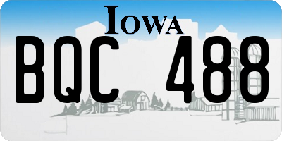 IA license plate BQC488