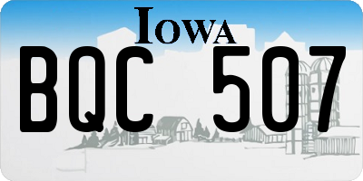 IA license plate BQC507