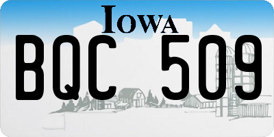 IA license plate BQC509