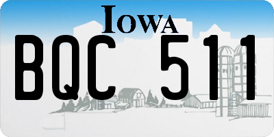 IA license plate BQC511