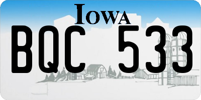 IA license plate BQC533
