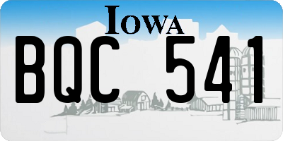 IA license plate BQC541