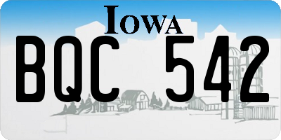 IA license plate BQC542