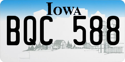 IA license plate BQC588