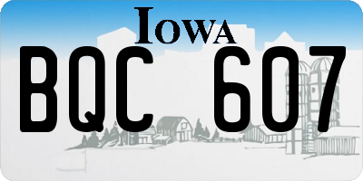 IA license plate BQC607