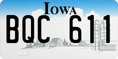 IA license plate BQC611