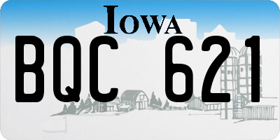 IA license plate BQC621