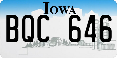IA license plate BQC646