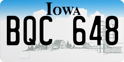 IA license plate BQC648